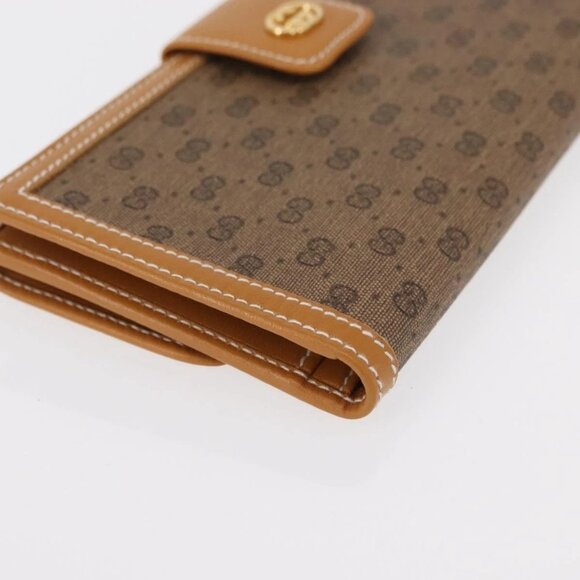 GUCCI Micro GG Supreme Long Wallet PVC Beige Gold - Picture 6 of 16